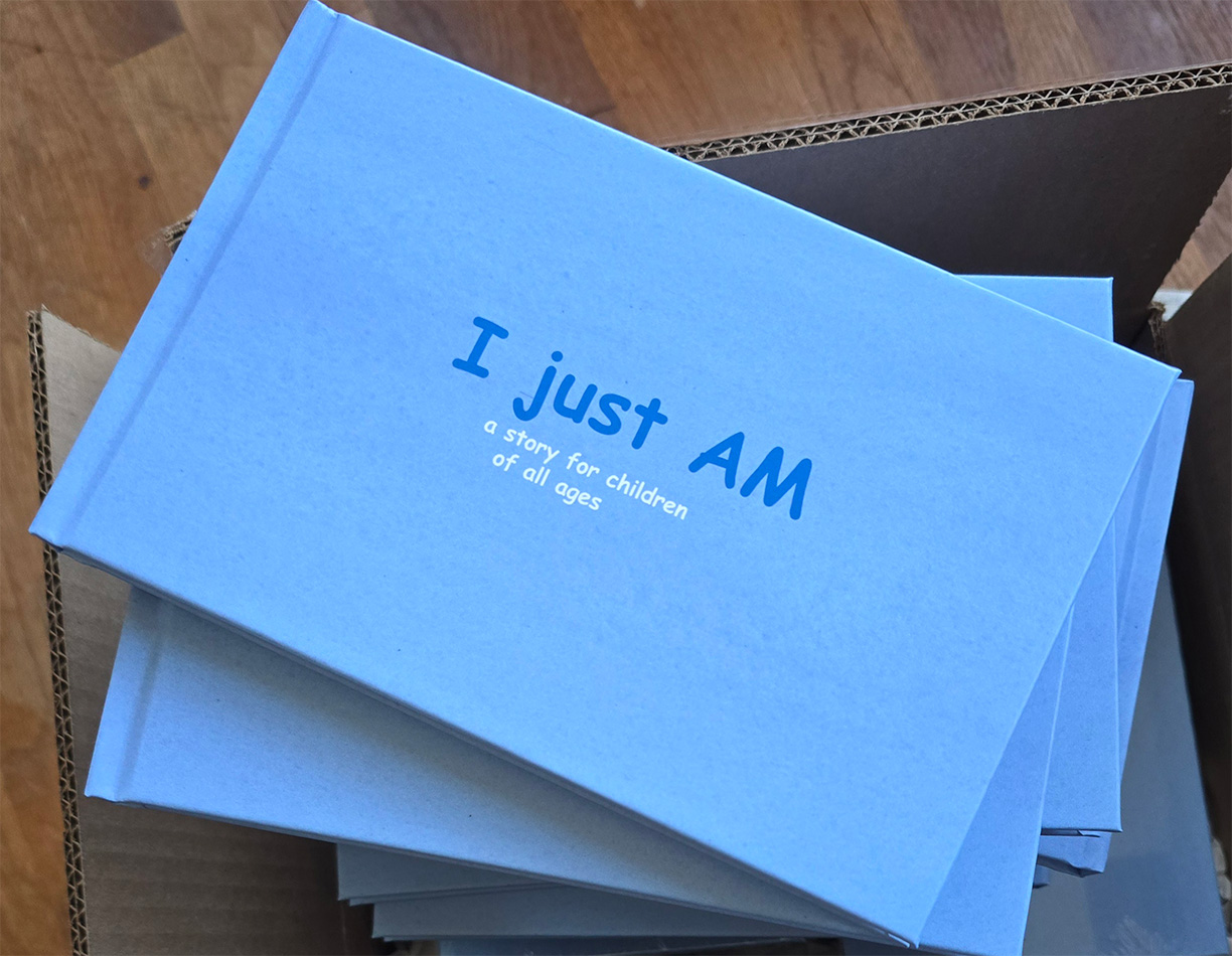 Stack of books in a box
